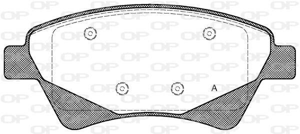 OPEN PARTS Комплект тормозных колодок, дисковый тормоз BPA0976.20